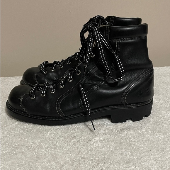 Vintage John Fluevog The Seventh Heaven Black Leather Lace-Up Boots Size 10 - Picture 3 of 9